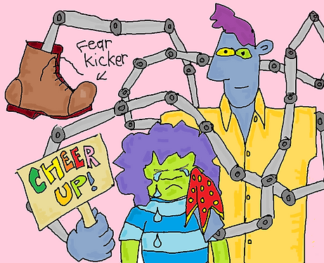 Father comforting crying child