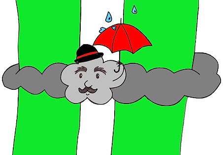 A Shame Shadow with umbrella