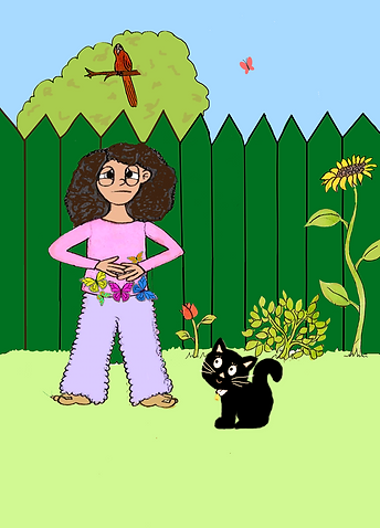 Fizzy Lizzy has butterflies in her tum