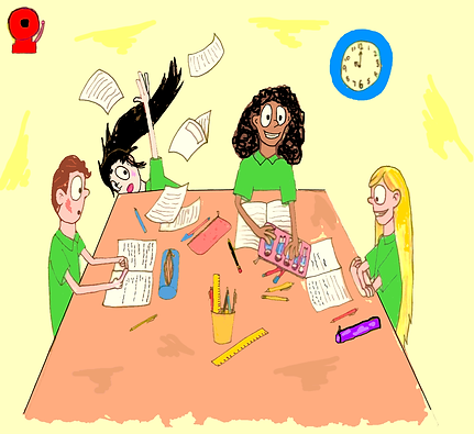 Invisible Isobel gets attention by falling off her desk