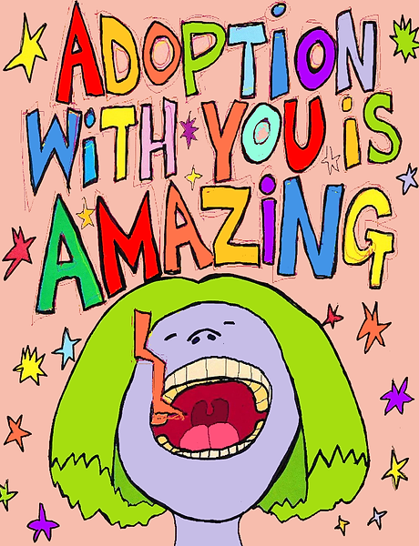 girl delighting in adoption